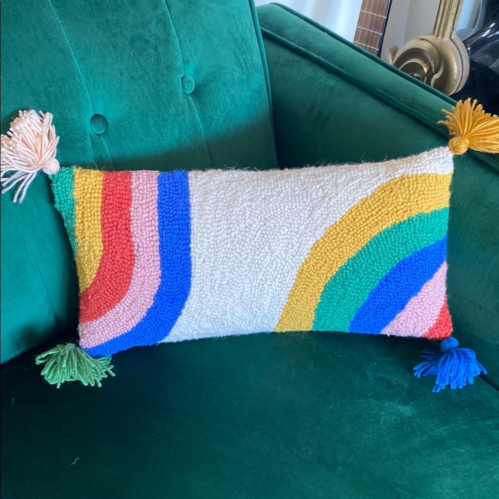 Colorful Rainbow Throw Pillow